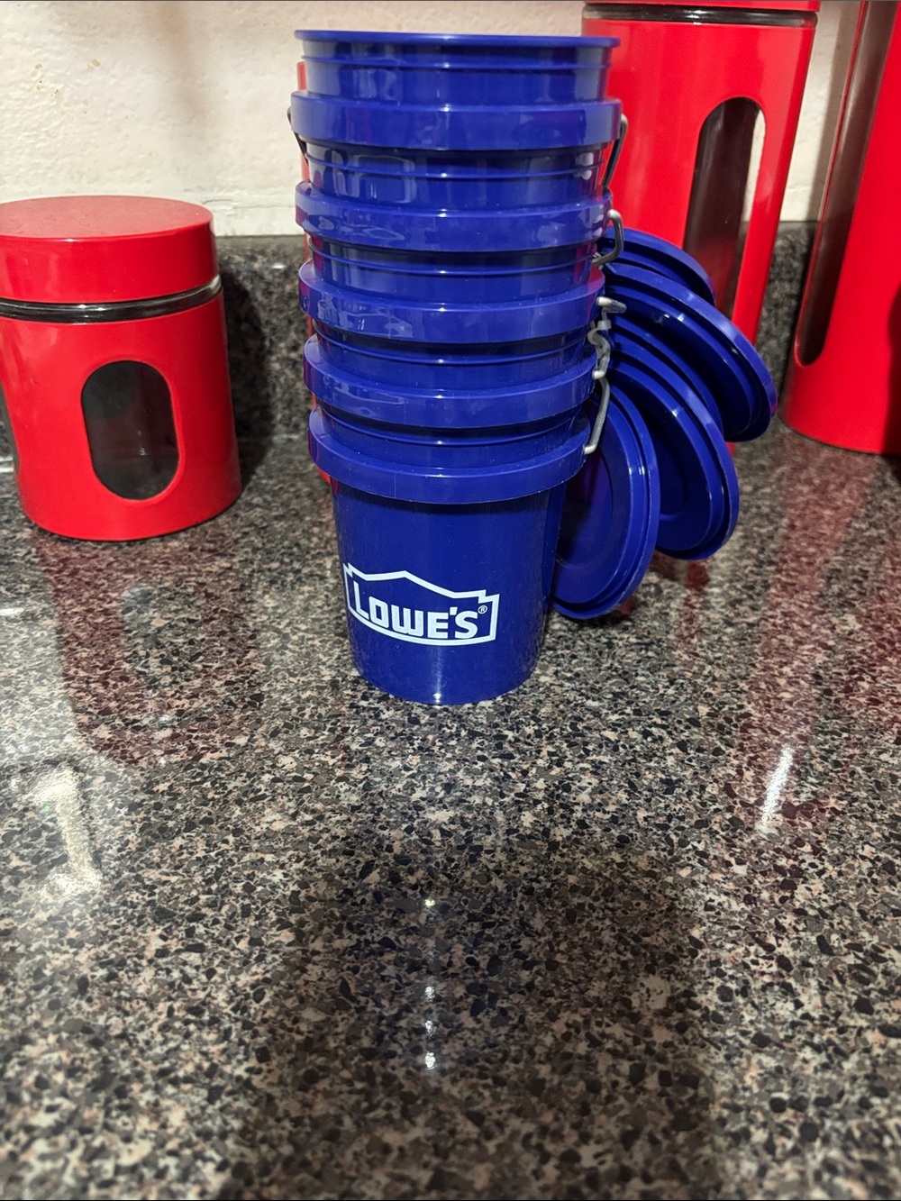 Blue Stackable Mini Buckets - Set of 5